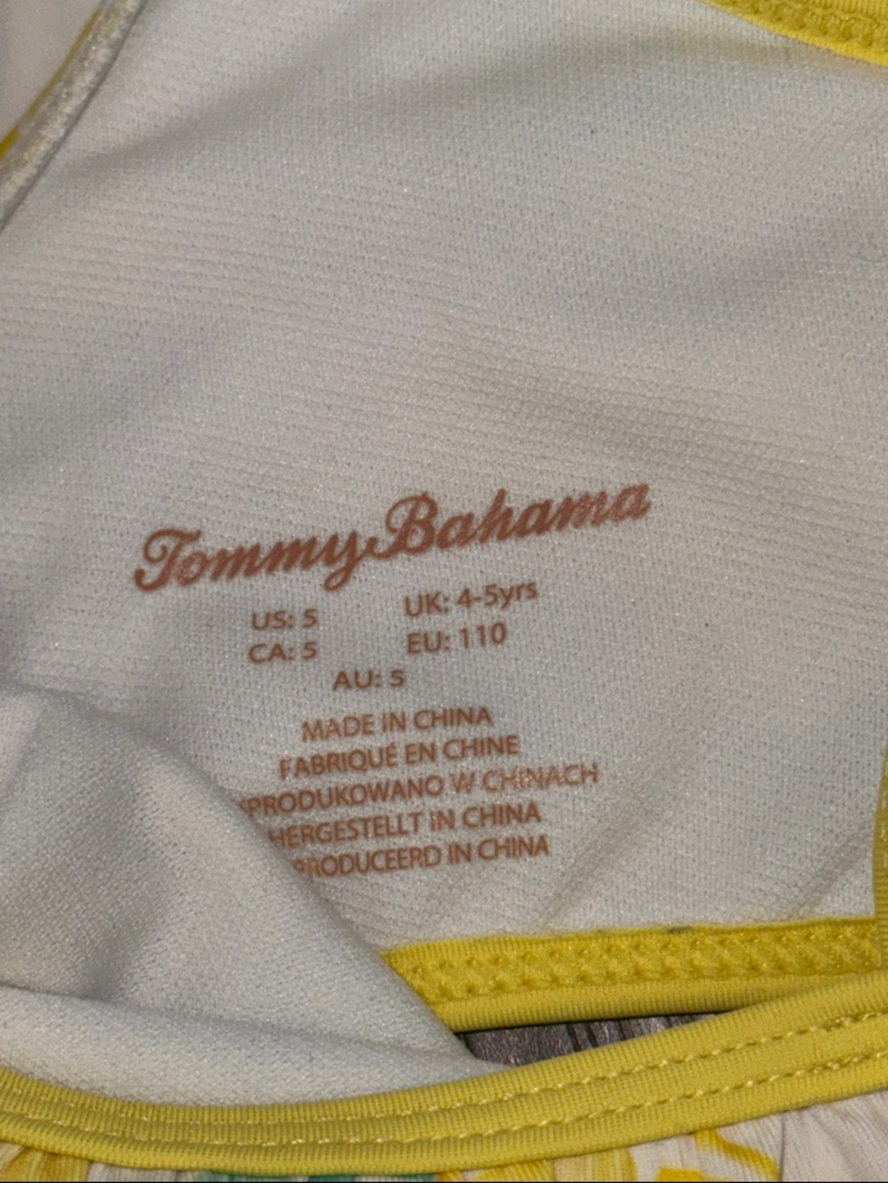Tommy Bahama 5 girls swimsuit bikini lemons beach pool cruise 2 piece yellow - Picture 5 of 5